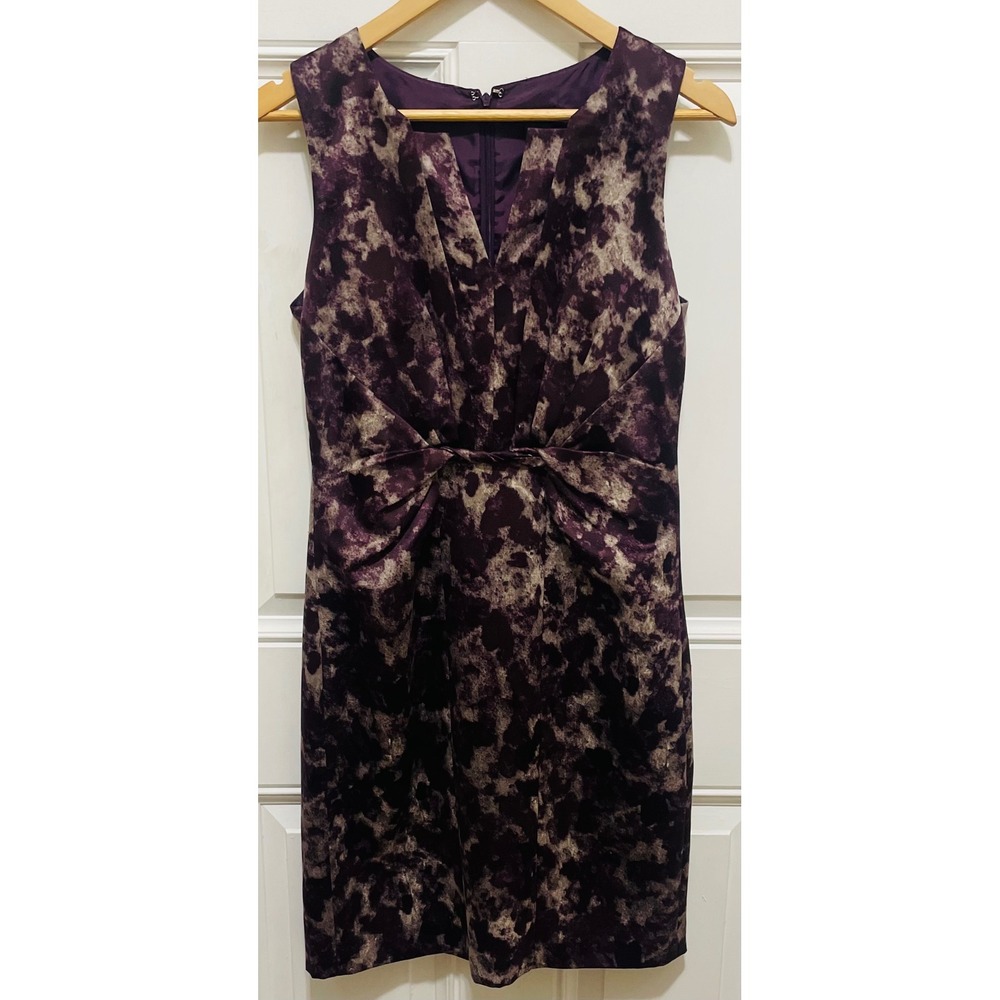 Ann Taylor Sleeveless Sheath Dress Purple Career Party Cocktail 4